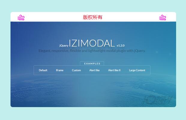 iziModal-时尚炫酷的jQuery模态窗口插件