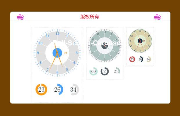 Clock.jsHTML5模拟时钟jQuery插件