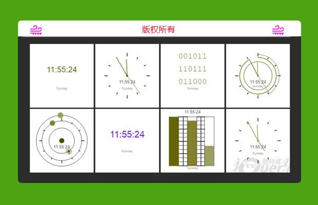 基于canvas时钟特效