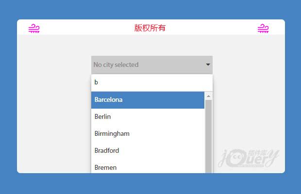 jQuery下拉框可搜索插件Selectivity.js