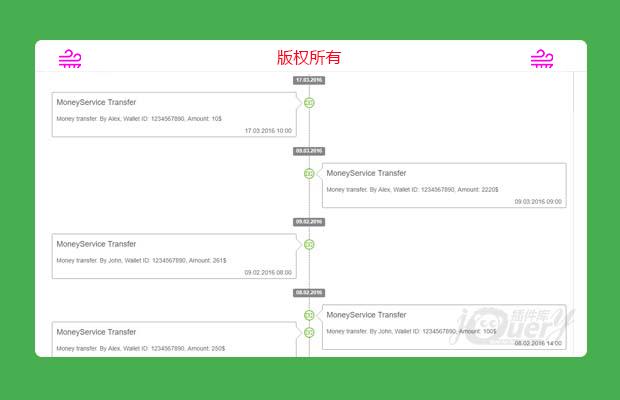 基于bootstrap响应式时间轴