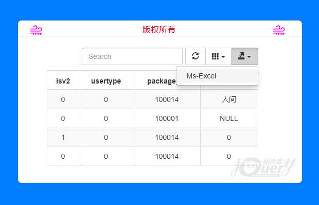 表格导出excel插件tableExport.js（修改版）