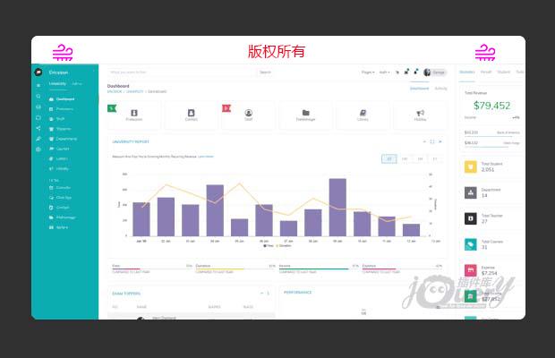 bootstrap响应式教育类后台管理模板