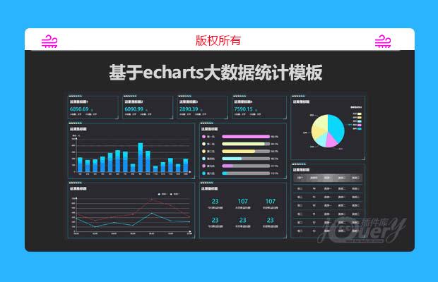 基于echarts大数据统计模板