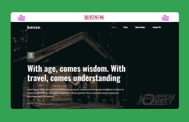 jquery bootstraps响应式旅游摄影类网站模板