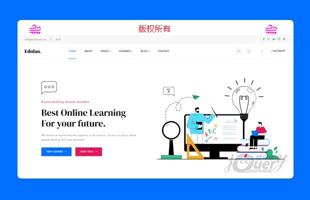 jQuery bootstraps响应式在线教育类网站模板